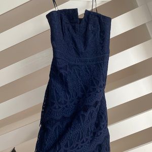 Strapless dress - Navy Blue. Nordstrom - Adelyn Rae